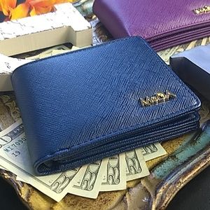 LAST ONE BLUE CLASS 💲STASH Classic bifold wallets by MoDA NY
